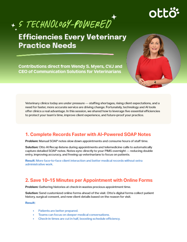 Top 5 Efficiencies One-Pager Preview of the front desk efficiency checklist